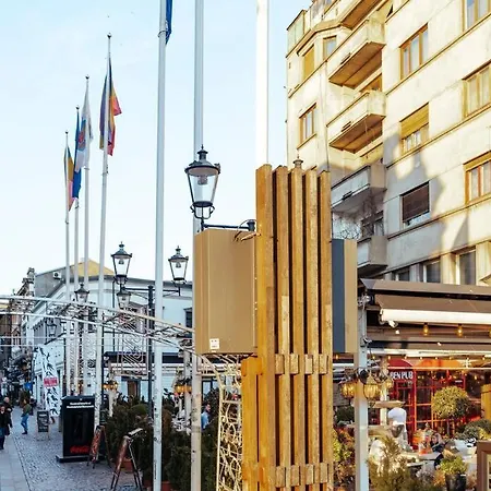 Sunset Terrace In The Old Town Bucharest