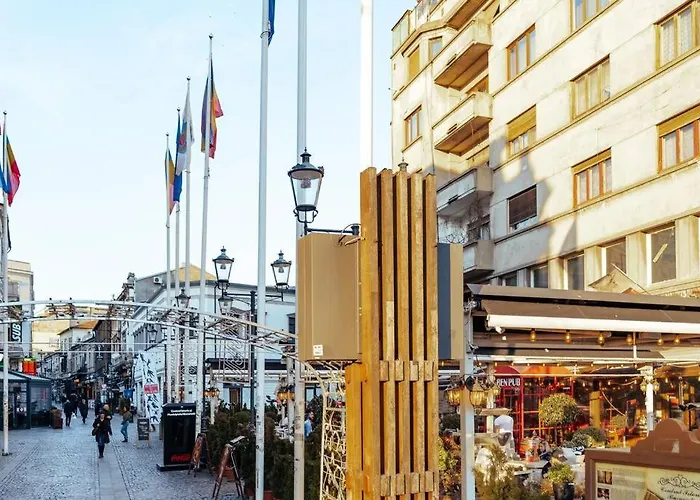 Sunset Terrace In The Old Town Bukarest